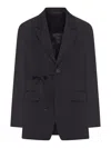 Balenciaga Tailored Wrap Wool Jacket Regular Fit In Black