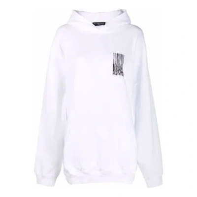 Balenciaga Barcode Cotton Hoodie 'white'