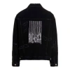 Balenciaga Barcode Destroyed Denim Jacket 'black'