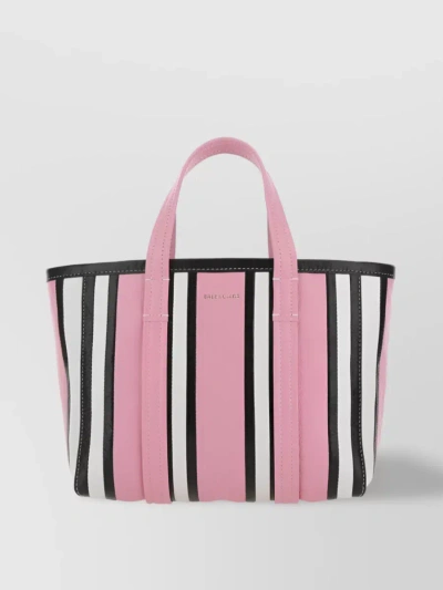 Balenciaga Barcode-inspired Multicolour Tote Bag In Pink