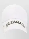 Balenciaga Baseball Cap Curved Brim Structured Eyelet Vents In White