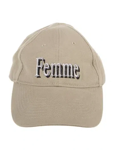 Pre-owned Balenciaga Baseball Logo Cap In Neutrals