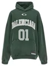 Balenciaga Hoodie Featuring Basketball Theme And Kangaroo Pocket In Green