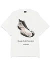 Balenciaga Basketball Sneaker Print Oversized T-shirt In Grey