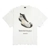 Balenciaga Basketball Sneaker Print Oversized T-shirt In White