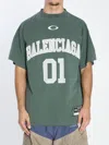 Balenciaga Graphic Print Basketball Short Sleeve T-shirt In Green