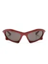 Balenciaga Bat Cat-eye Sunglasses In Red
