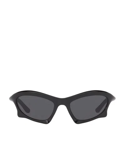 Balenciaga Bat Rectangle Bb0229s Sunglasses In Black