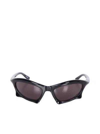 Balenciaga Bat Rectangle Sunglasses In Black