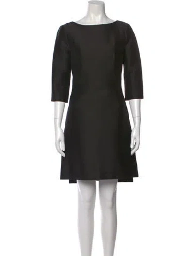 Pre-owned Balenciaga Bateau Neckline Mini Dress In Black