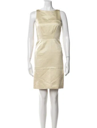 Pre-owned Balenciaga Bateau Neckline Mini Dress In Neutral