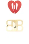 Balenciaga Bazaar Love Bb Clip Set Of 2