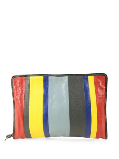 Pre-owned Balenciaga Bazar Clutch Bag In Red