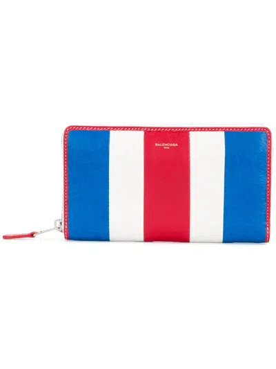 Balenciaga Bazar Continental Zip Around Wallet In Red