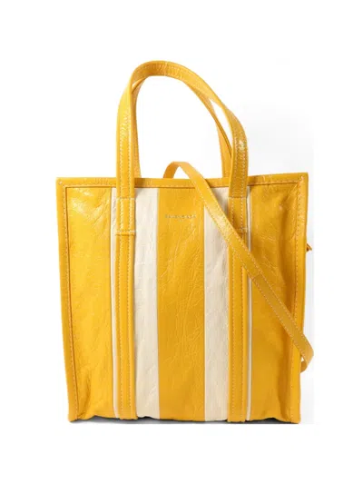 Pre-owned Balenciaga Bazar Shopper Tote Bag In Yellow