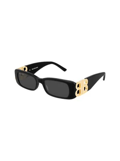 Balenciaga Bb 0096 Sunglasses In Black