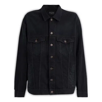 Balenciaga Bb Be Different Oversized Denim Jacket 'black'