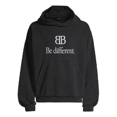 Balenciaga Bb Be Different Popover Hoodie 'black White'