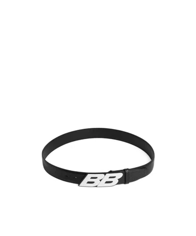 Balenciaga Bb Biker Belt In Black