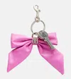 Balenciaga Whimsical Bow Keyring In Soft Pink Material