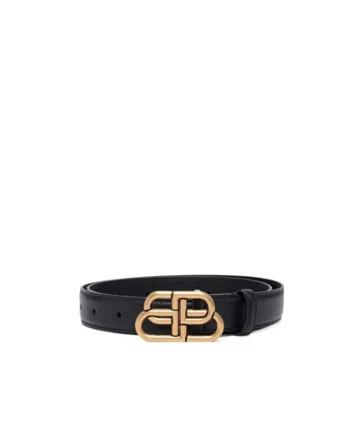 Balenciaga Cintura Bb Thin Da Donna In Nero In Black