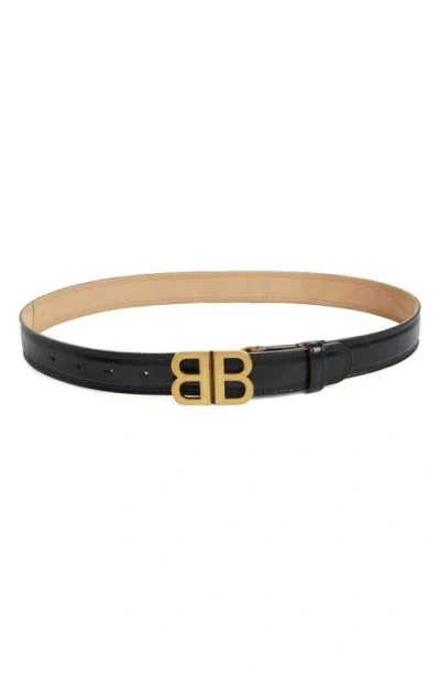 BALENCIAGA BALENCIAGA BB BUCKLE LEATHER BELT