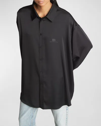 Balenciaga Bb Classic  Fluid Blouse In 1000 Black