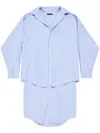 Balenciaga Layered Bb Classic Chemisier Dress In Blue