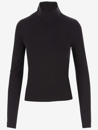 Balenciaga Bb Classic Strech Cotton Top In Black
