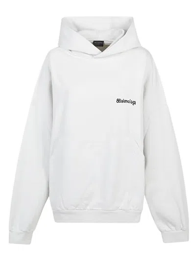 Balenciaga Bb Corp Cotton Hoodie 'white'