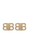 Balenciaga Bb Earrings In Gold