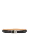 Balenciaga Men Bb Edit Leather Belt In Black