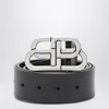 BALENCIAGA BB EXTRA LARGE BLACK CALFSKIN BELT