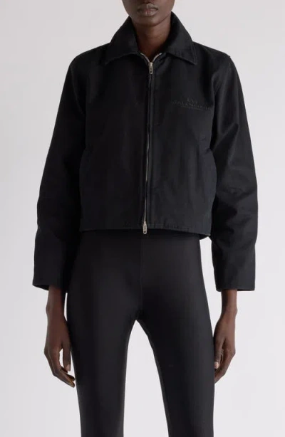 Balenciaga Bb Garderobe Cotton Canvas Shrunk Parka In 1000 Black