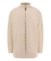 Balenciaga Intertwined Cardigan With Bb Garderobe Motif In Beige