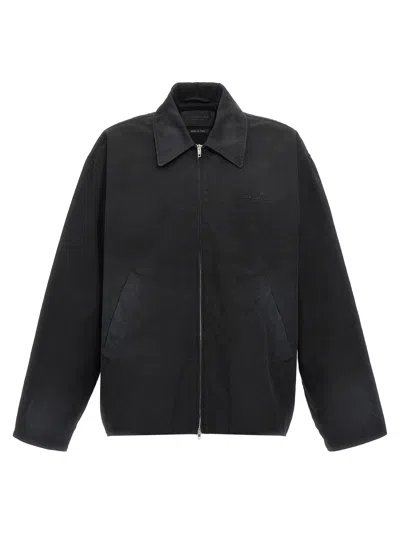Balenciaga Bb Garderobe Embroidered Zipped Jacket In Black