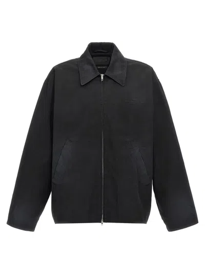 Balenciaga Bb Garderobe Embroidered Zipped Jacket In Black