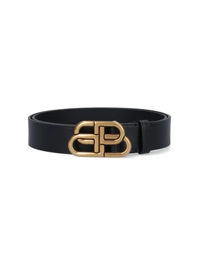 Balenciaga Bb High Belt In Blue