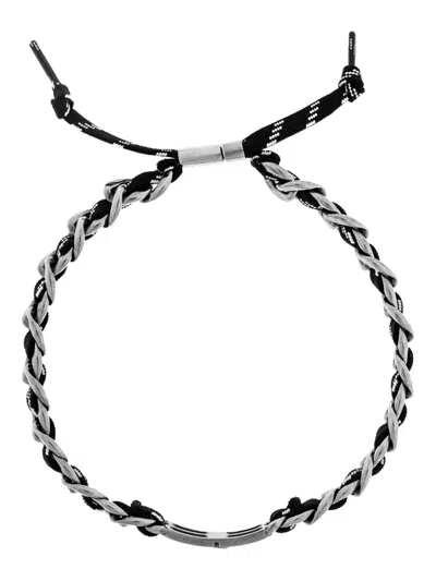 Balenciaga Bb Icon Braided-chain Necklace In Blue