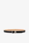 Balenciaga Men Bb Edit Leather Belt In Black