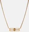 Balenciaga Bb Icon Necklace In Antique Gold