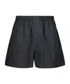 Balenciaga Cotton Pyjama Shorts In Gray
