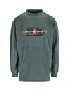 Balenciaga Crew Neck T-shirt Ribbed Cuffs Design In Green