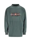 Balenciaga Crew Neck T-shirt Ribbed Cuffs Design In Green