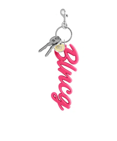 Balenciaga Bb Keychain In Pink