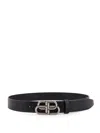 Balenciaga Bb Extra Large Black Calfskin Belt
