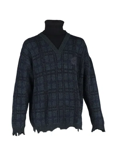 Pre-owned Balenciaga Bb Laurel Turtleneck Sweater In Blue