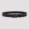 Balenciaga Adjustable Leather Belt With Single Loop In Black