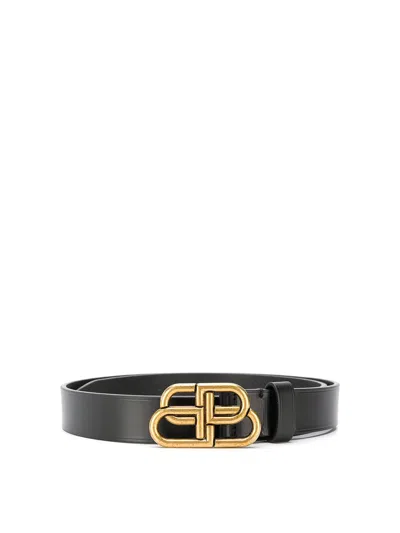 BALENCIAGA BB LEATHER BELT