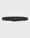 Balenciaga Women's Leather Bb Belt In 1000 Black